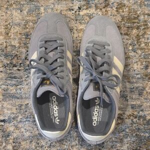 Adidas Samba Gray and White Unisex Sneakers.